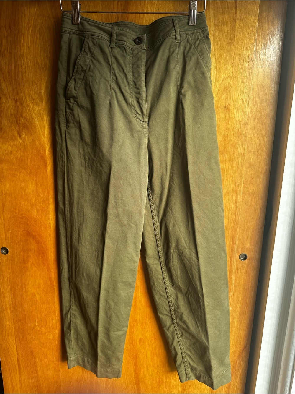 Toast Women’s Olive Green (8 UK) Tapered Trousers